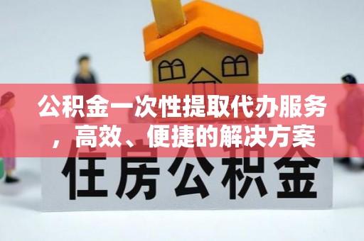 铁山港公积金一次性提取代办服务，高效、便捷的解决方案
