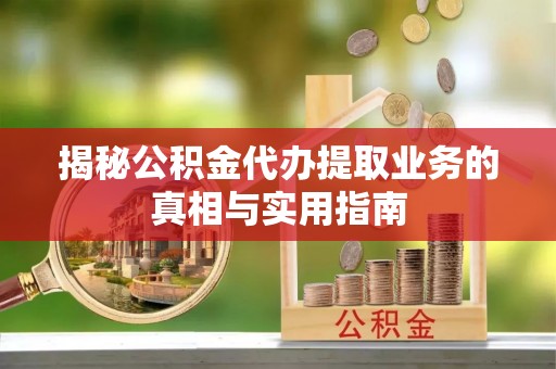 铁山港揭秘公积金代办提取业务的真相与实用指南