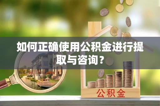 铁山港如何正确使用公积金进行提取与咨询？