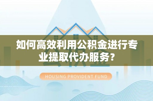 铁山港如何高效利用公积金进行专业提取代办服务？
